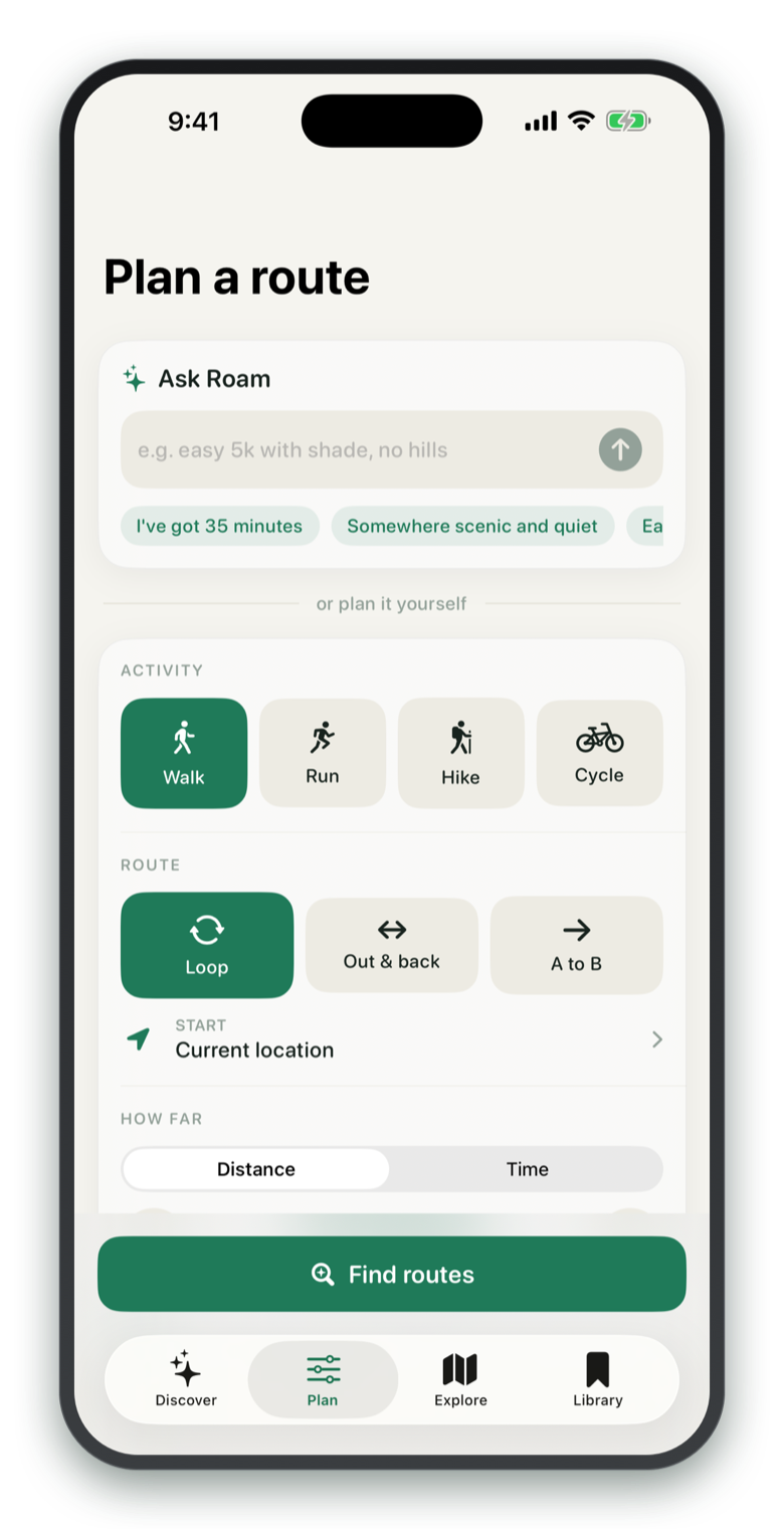 Ask Roam screen